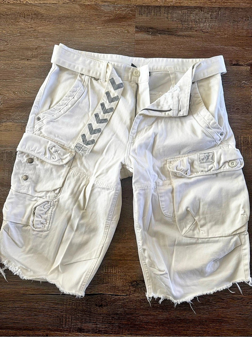 Armani Exchange Cargo Shorts White Waist 38
